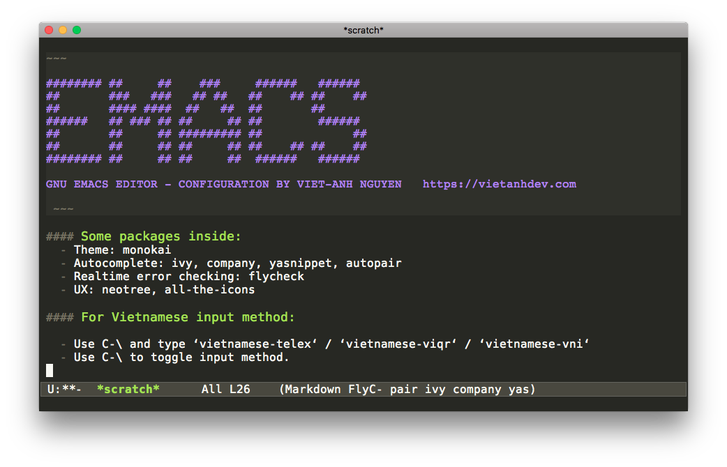 Xây dựng một cấu hình Emacs từ đầu